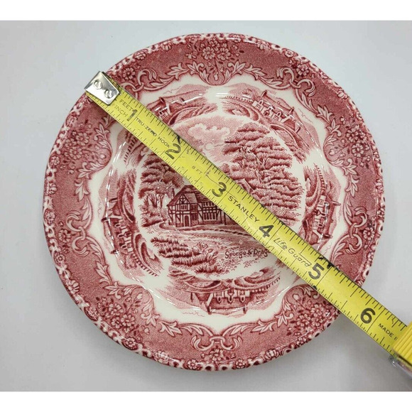 Vtg Grindley Red Staffordshire England Cups & Saucers Set of 6. English Country - Picture 11 of 14